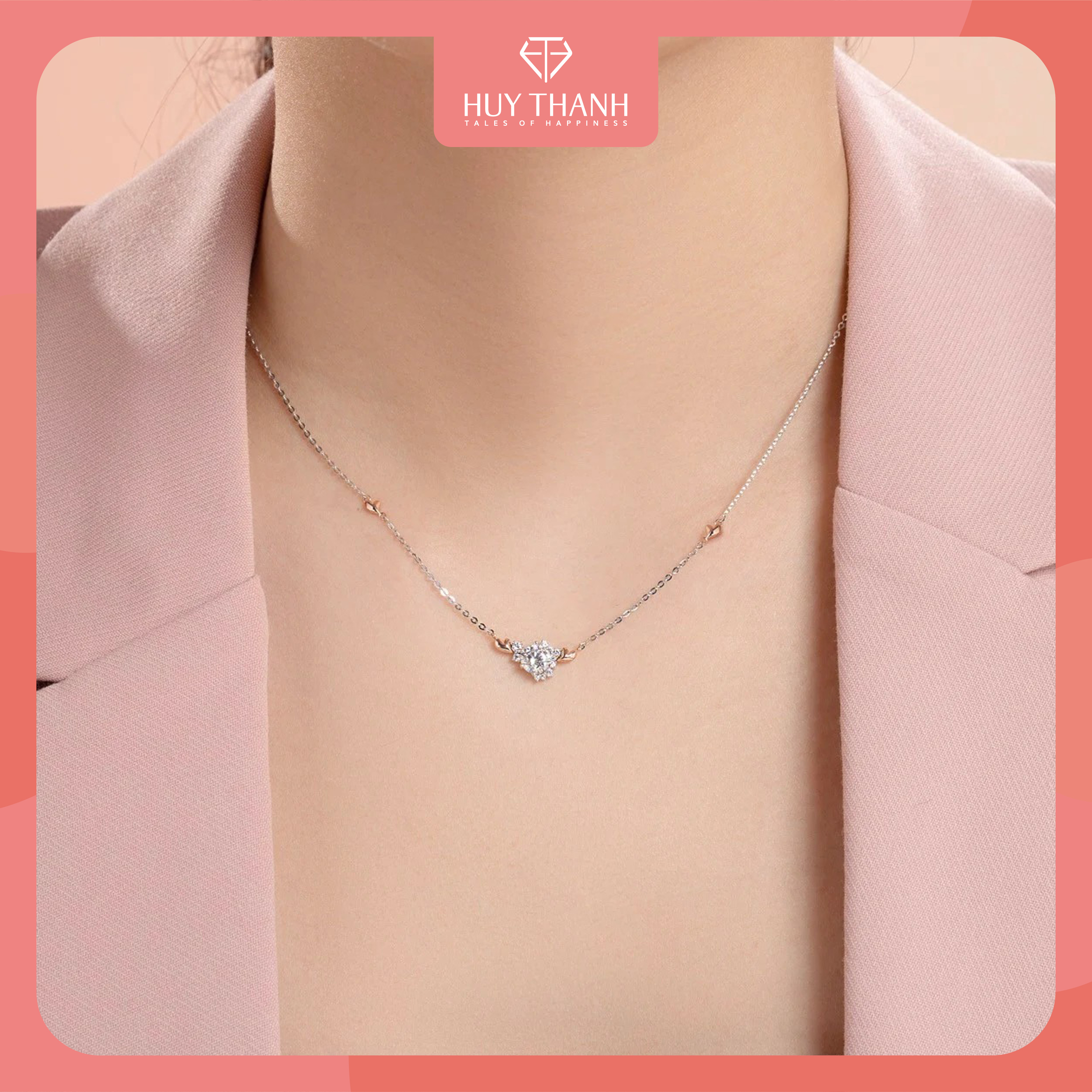 Dây chuyền vàng 14k DCPTB350 Huy Thanh Jewelry