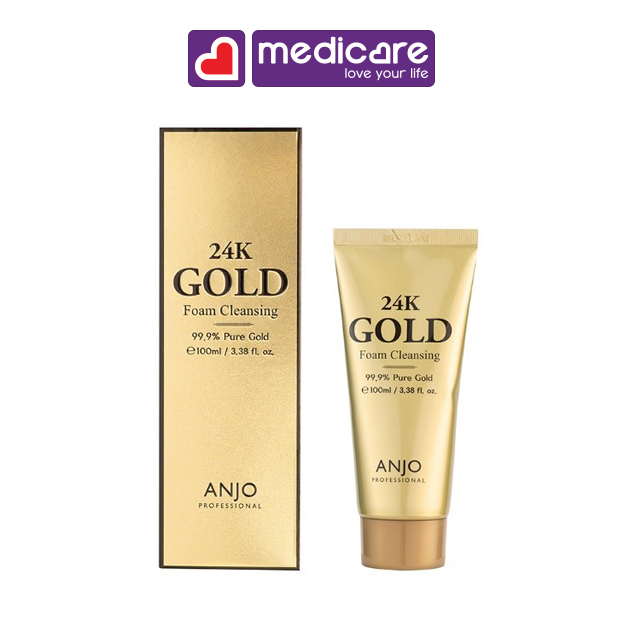 0133701 Sữa Rửa Mặt Tạo Bọt ANJO Gold 24K 100g