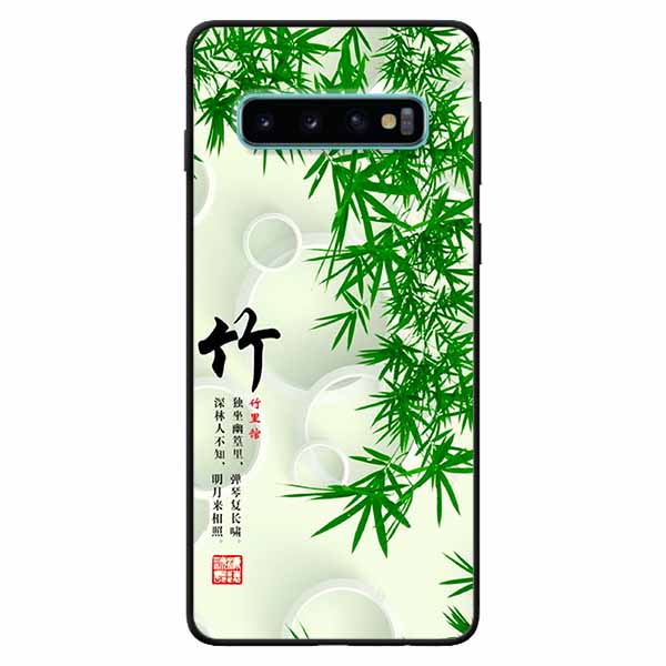 Ốp lưng dành cho Samsung S10 mẫu Thư Pháp Lá Tre
