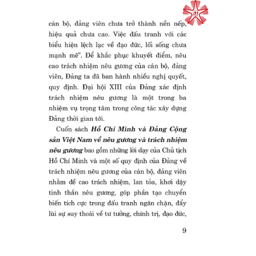 Hồ Chí Minh và Đảng Cộng sản Việt Nam về nêu gương và trách nhiệm nêu gương (bản in 2023)