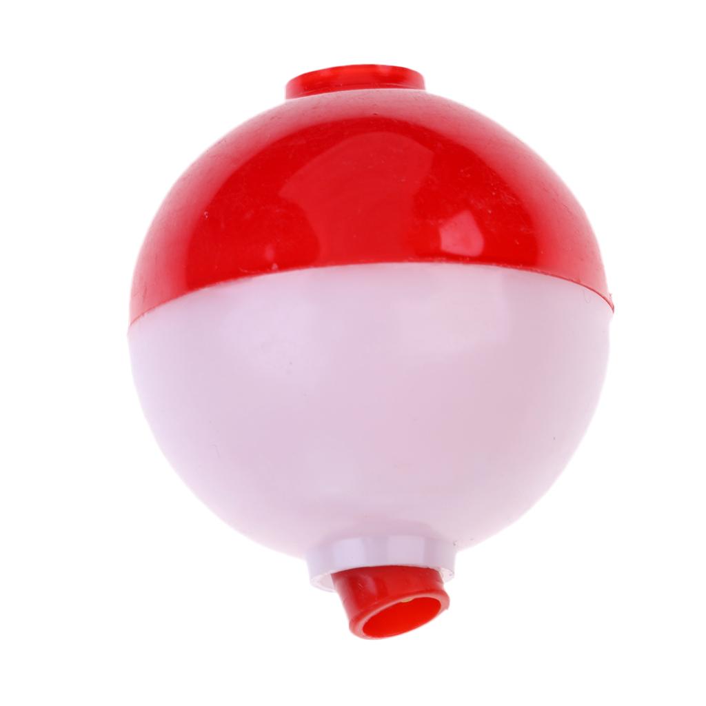 12x Red and White Push-Button Fishing Floats Bobber ABS Fishing Float Tackle