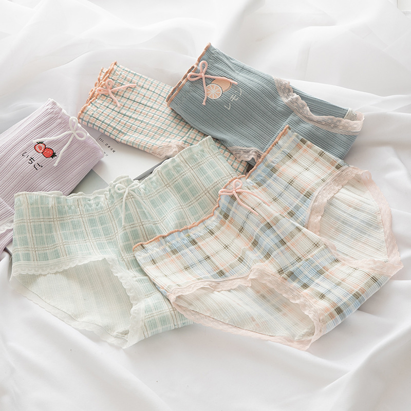 Set 5 Quần lót cotton mềm mại kháng khuẩn in hình dễ thương cho nữ QLN39
