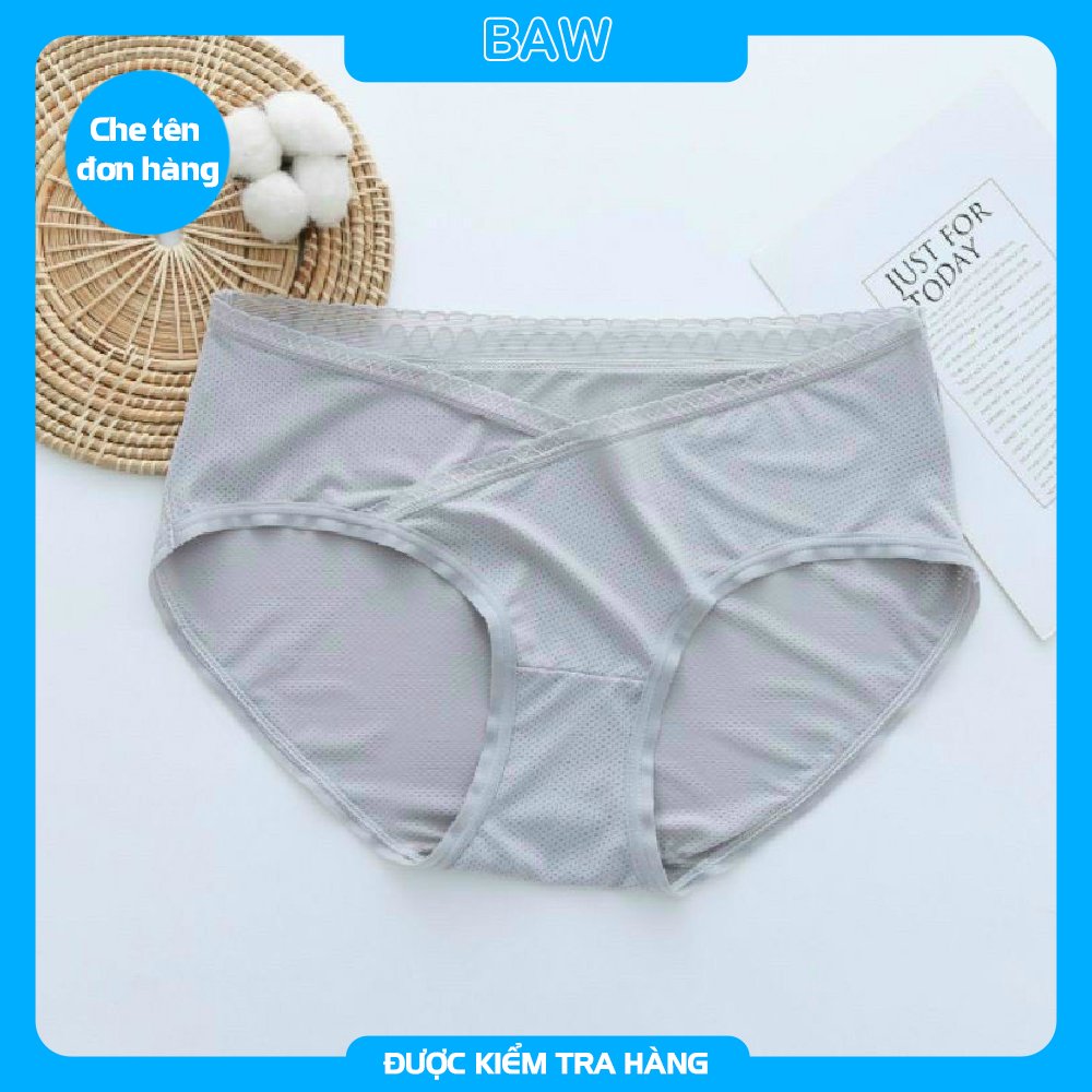 Quần Lót Nữ, Quần Lót Cotton Bà Bầu siêu co giãn thoáng mát thương hiệu BAW mã QLB5