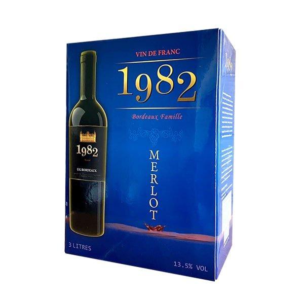 Rượu vang bịch Pháp 1982 Merlot 3 lít