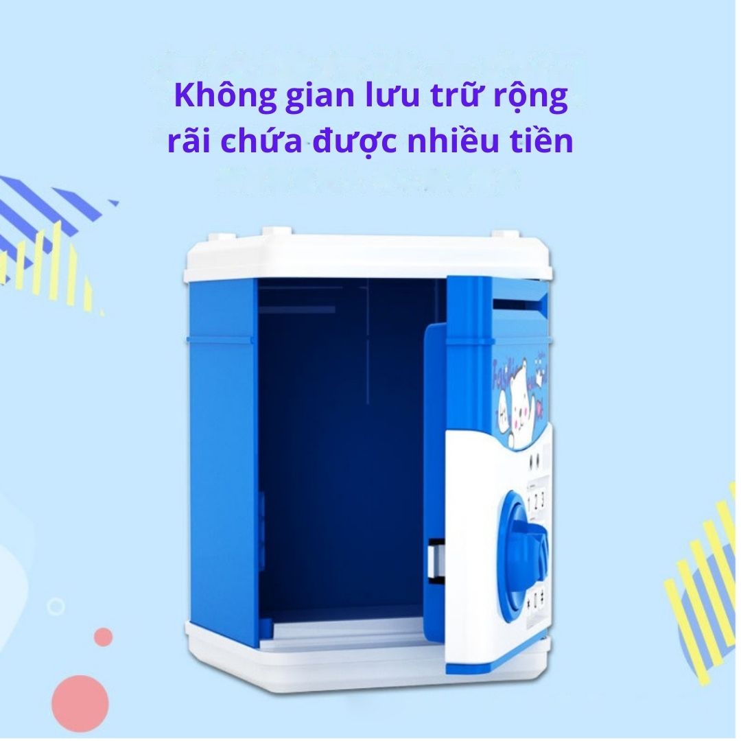 Két sắt mini điện tử thông minh cho bé - giáo dục tài chính sớm tiết kiệm tiền