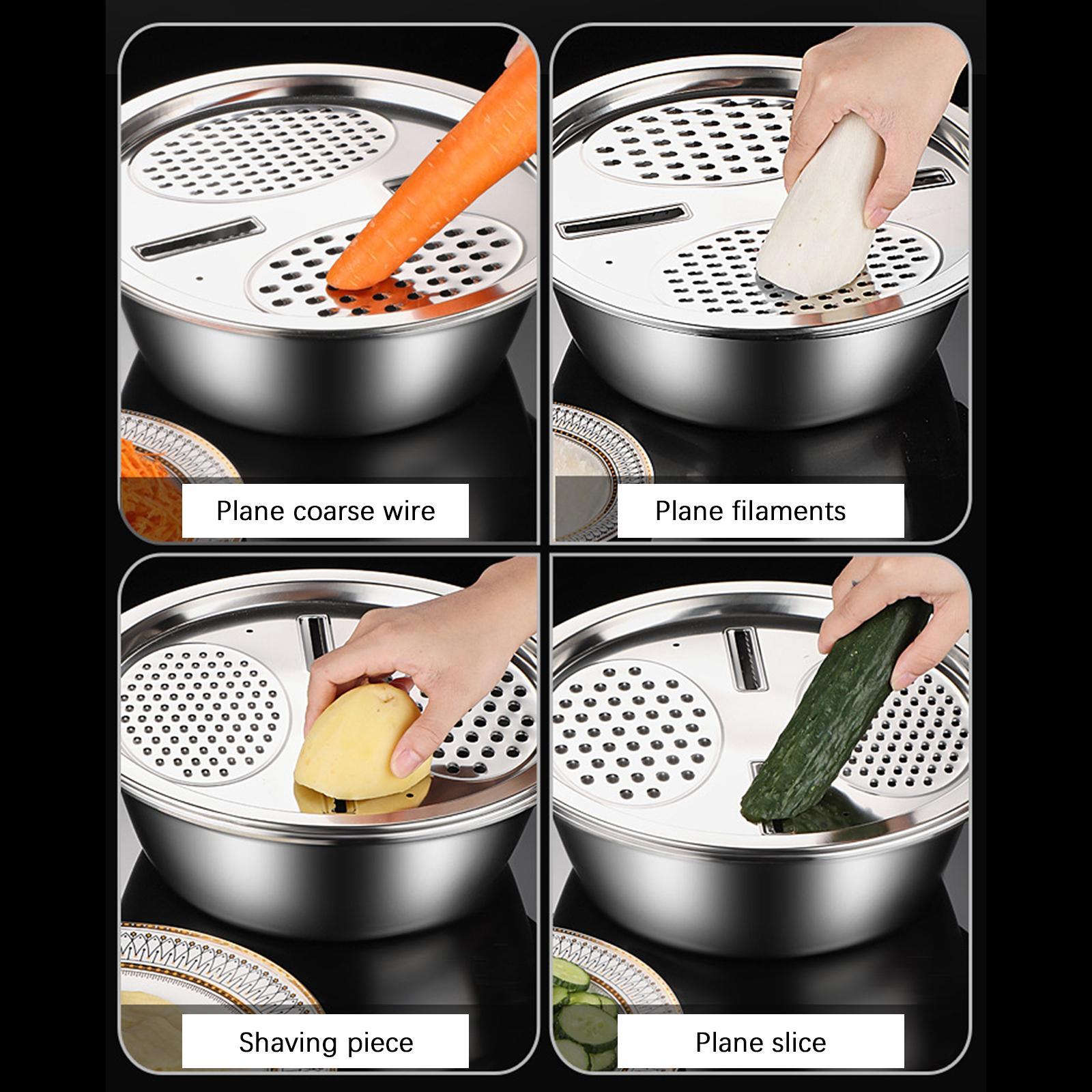 Stainless Steel Basin Portable Ginger Grater Basket Drain Basket Household