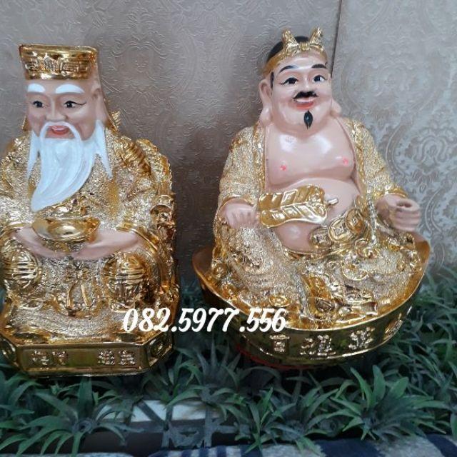 Bộ 2 tượng thần tài Kim Sa cao 16 cm, 18 cm, 20 cm, 26 cm và 30 cm