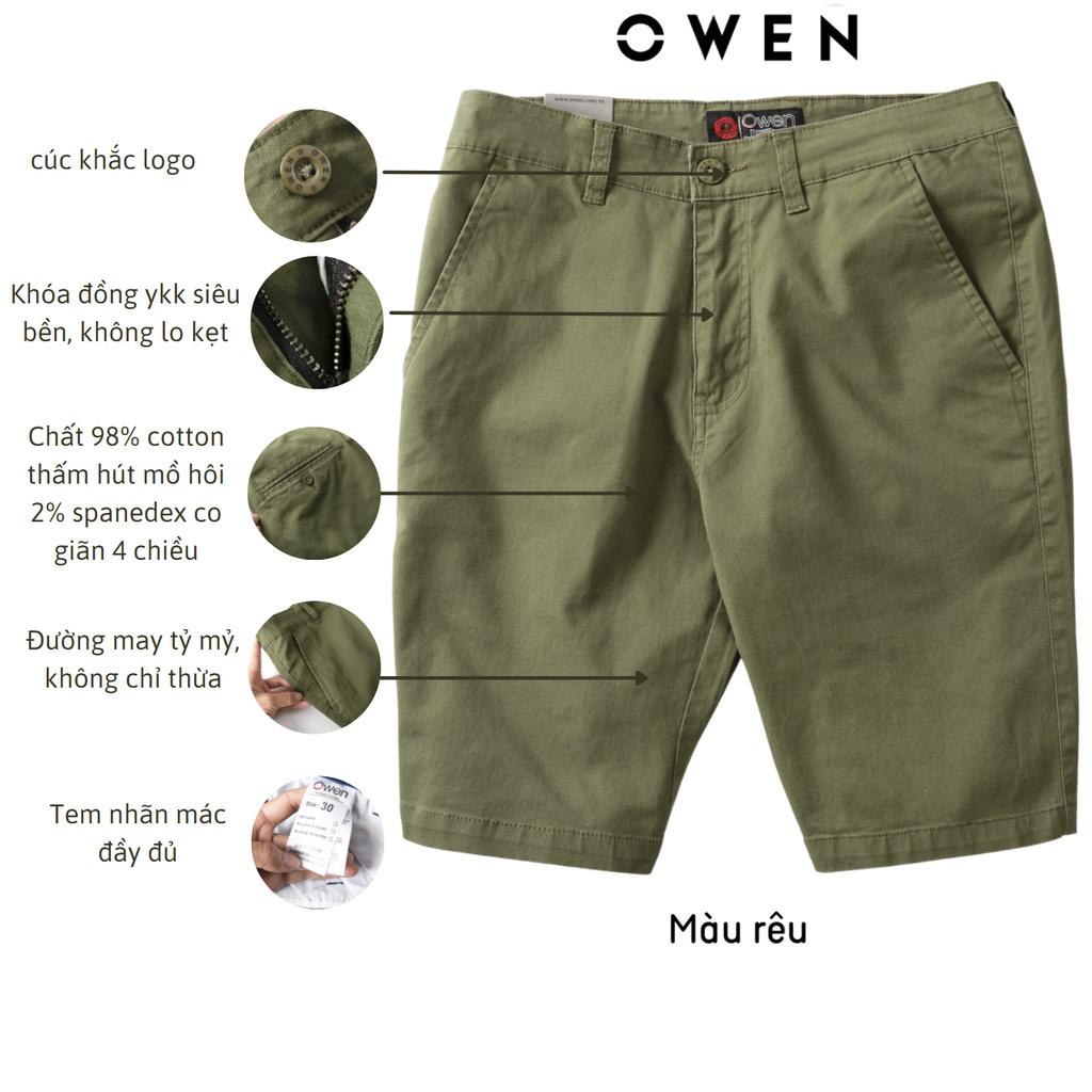 Combo ưu đãi quần short nam kaki Owen 7 màu chất liệu vải cotton cao cấp co giãn trẻ trung dáng slimfit năng động