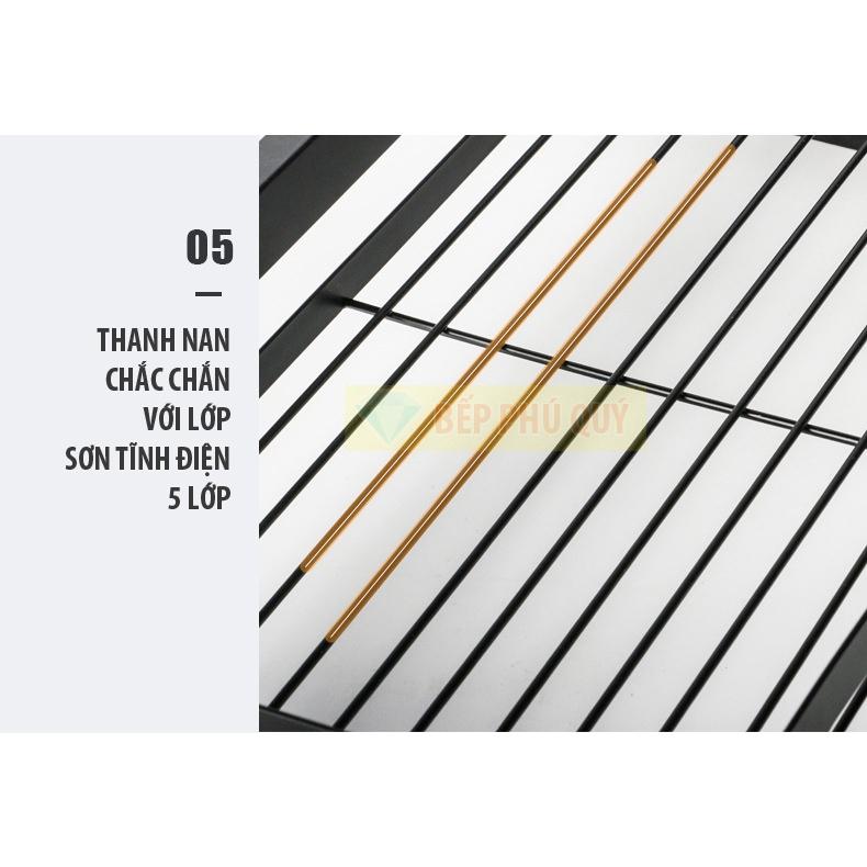 Kệ Gia Vị 2 Tầng 3 Tầng Đa Năng nhà bếp thông minh có ống đũa và treo dao, thớt đầy đủ phụ kiện sơn 3 lớp