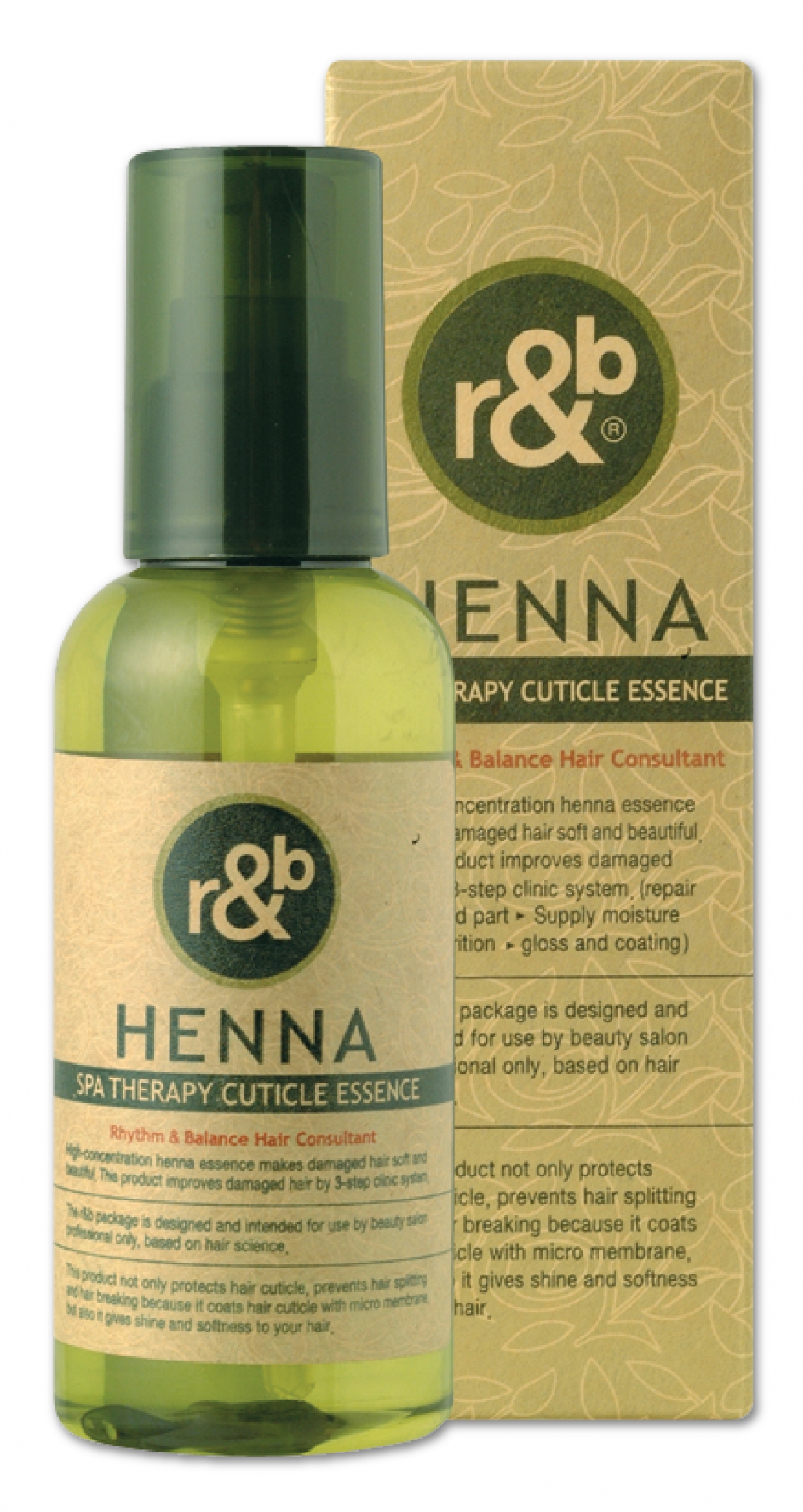 Dầu bóng tóc thảo dược hỗ trợ trị tóc khô hư thiếu dưỡng chất R&amp;B Henna Therapy Cuti Essence, Hàn Quốc 100ml