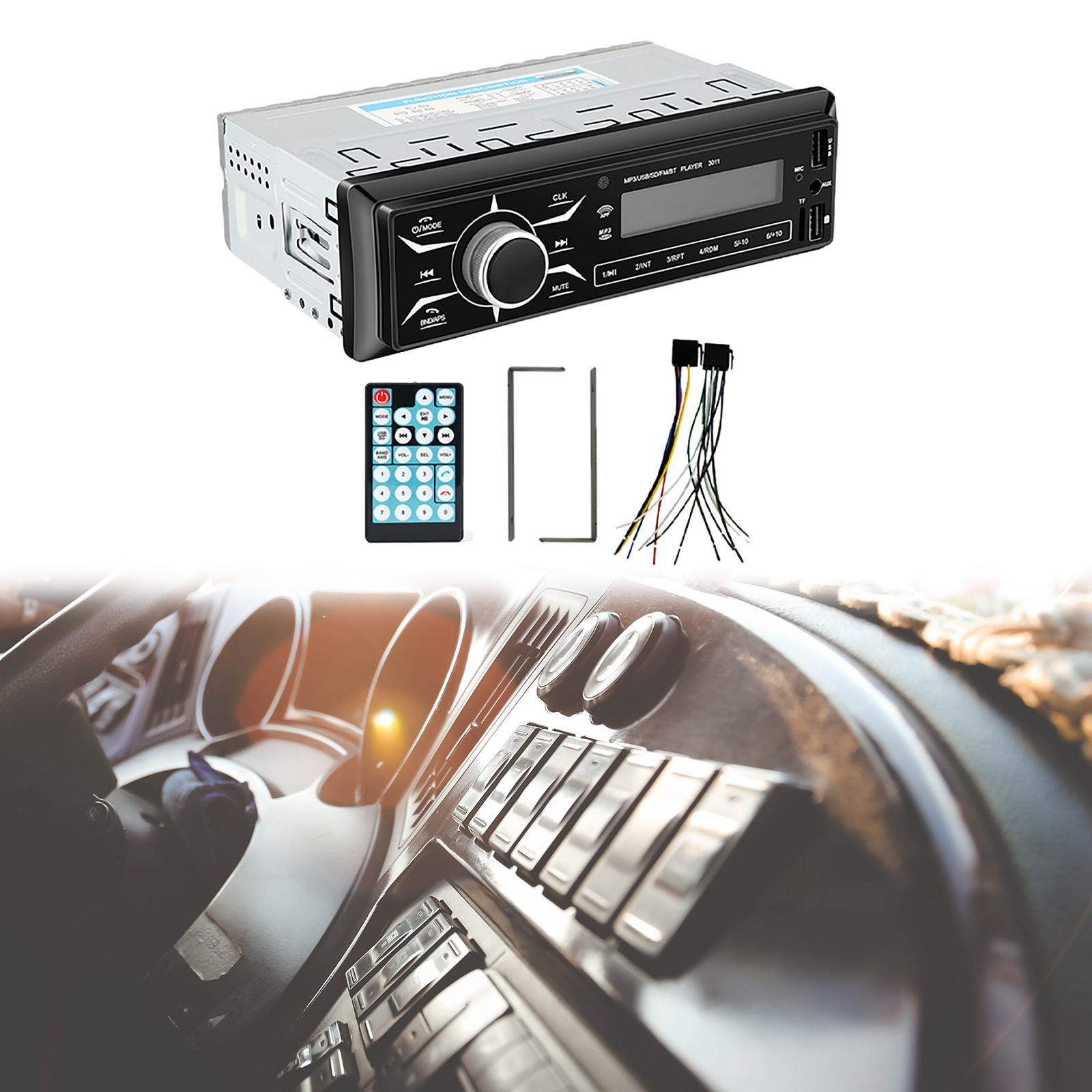 Car MP3 Player with Remote Control Universal Voice Assistant USB Drive for Truck