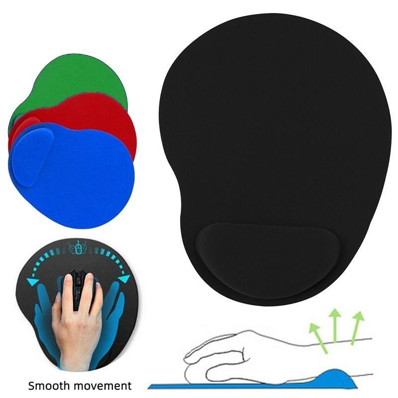 Tấm Lót Chuột Bằng Silicone EVA Mềm Màu Trơn Chống Trượt Kèm Đệm Cổ Tay Cho Pc Laptop