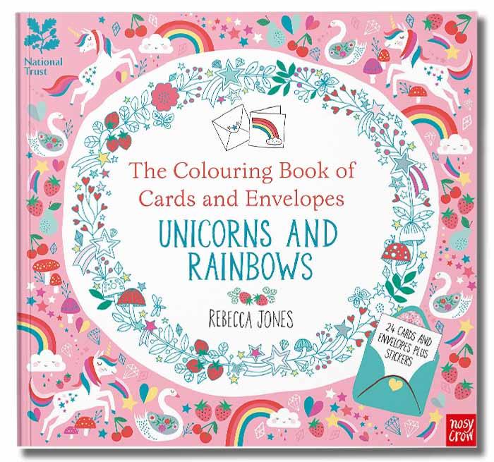 Hình ảnh National Trust: The Colouring Book of Cards and Envelopes - Unicorns and Rainbows