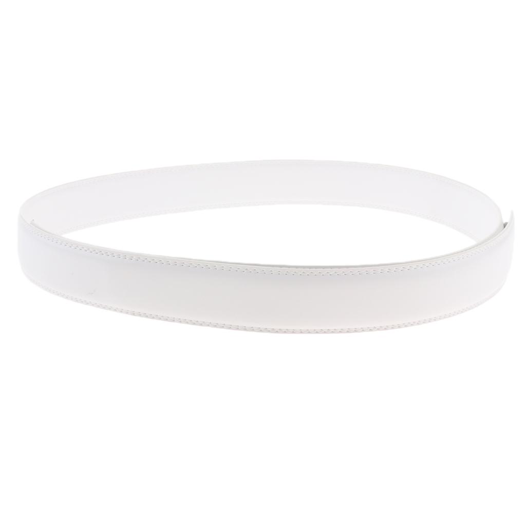 2x Replacement PU Leather Belt Without Buckle Double Stitching for Men 3.5cm