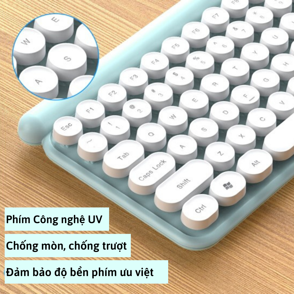 Bàn Phím Giả Cơ LANGTU L4 Có Dây Chống Nước Nhỏ Gọn Tặng Kèm Chuột Văn Phòng Hàng Chính Hãng