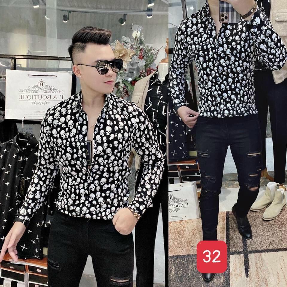 Áo sơ mi nam dài tay chất lụa không nhăn dáng ôm body nhiều mẫu TINA ms25