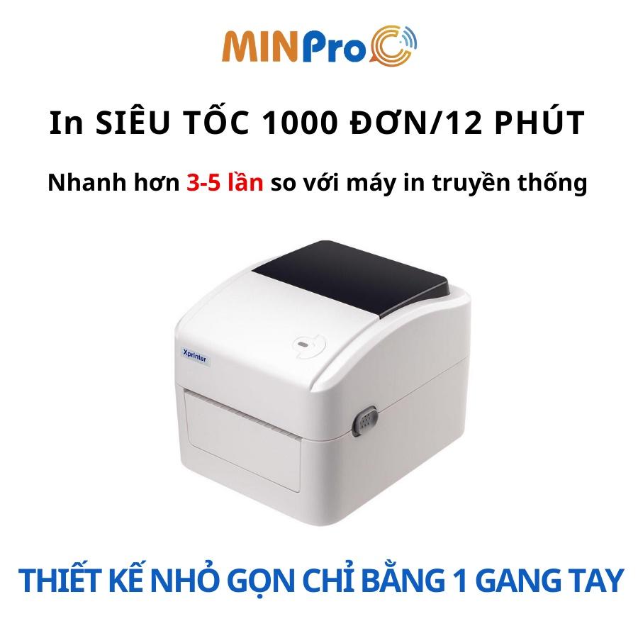 Máy in nhiệt bluetooth XPRINTER XP-420B, in đơn hàng, in tem, hóa đơn, mã vạch - MINPRO