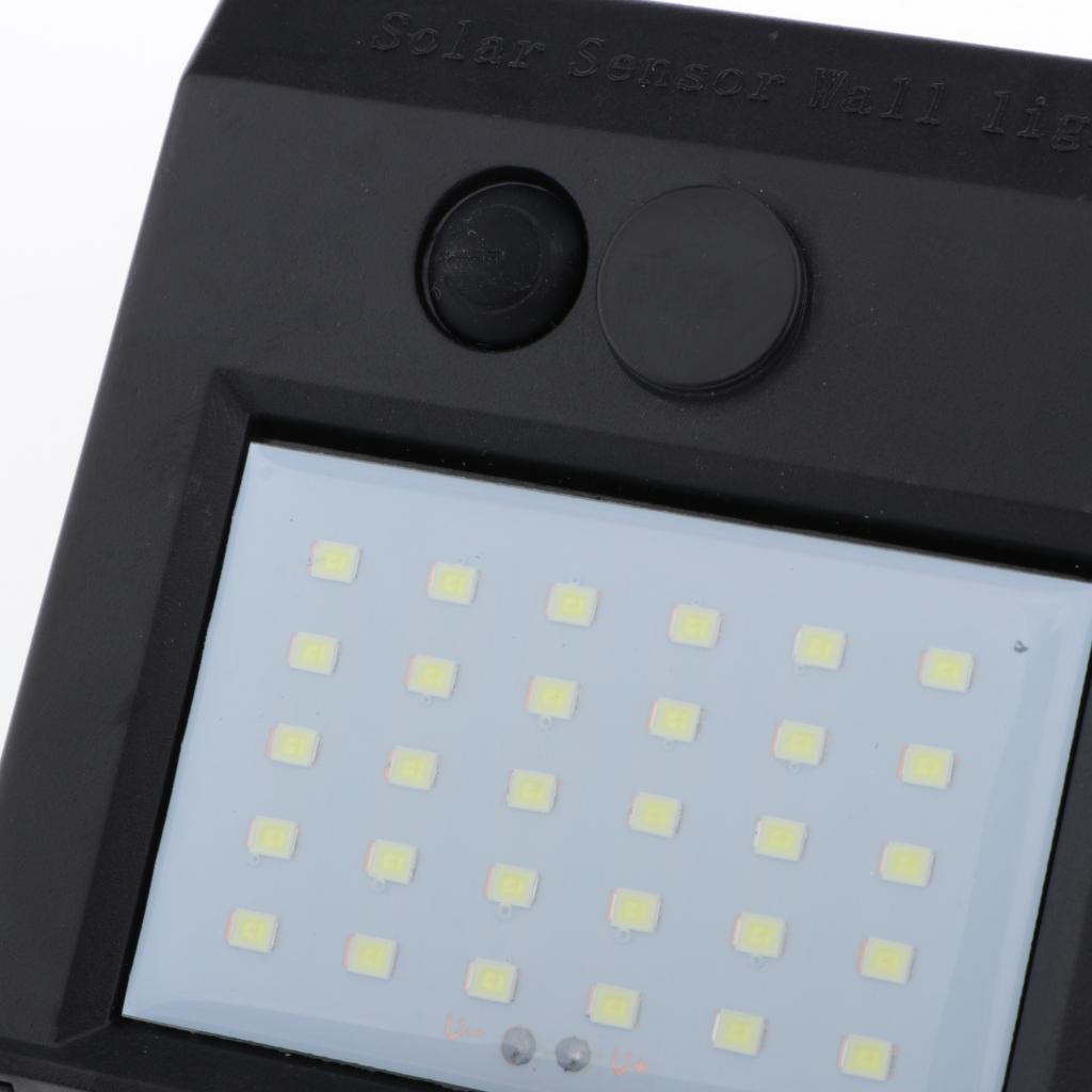 2x Solar Lights Outdoor Waterproof Solar Wall Lamp for Garden Pathway 30 LED