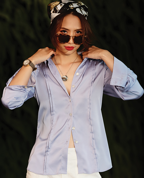 Áo Sơ Mi Lụa Maddison TOP173 Thời trang thiết kế Hity