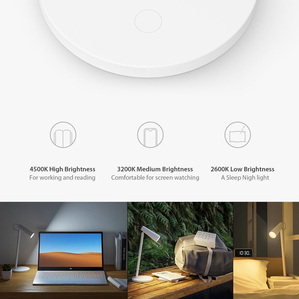 Xiaomi Mijia Rechargable Desk Lamp LED Table Lamp USB Charging 2000mAh Battery 3 Modes Dimming 2600K 3200K 4500K