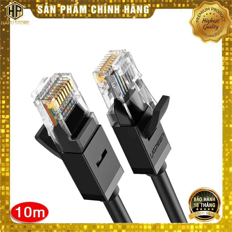 Cáp mạng Cat6 UTP Ugreen đúc sẵn chính hãng màu đen tốc độ Gigabit - Hàng Chính Hãng