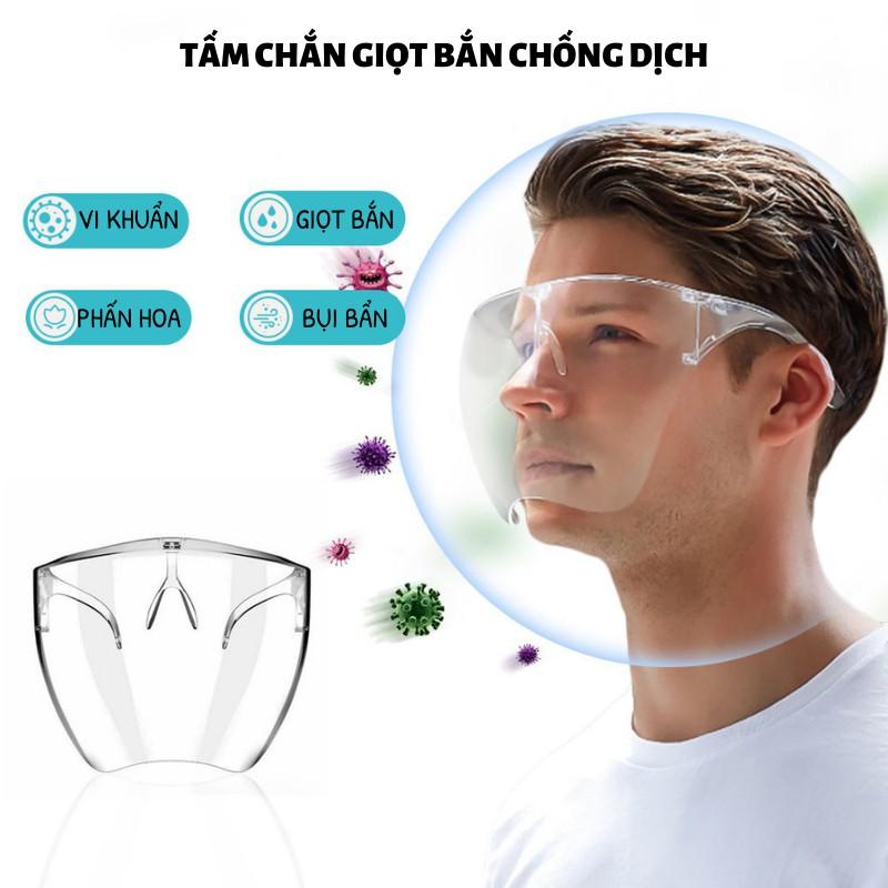 Kính Chống Giọt Bắn Phòng Dịch Bảo Hộ Full Face Trong Suốt - Mặt Nạ Chống Giọt Dầu Văng Bắn Chống Bụi Gió