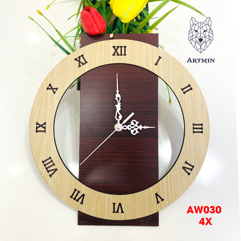 AW030 - Đồng Hồ Gỗ Decor Trang Trí Nhà Cửa – Đồng Hồ Treo Tường Được Yêu Thích