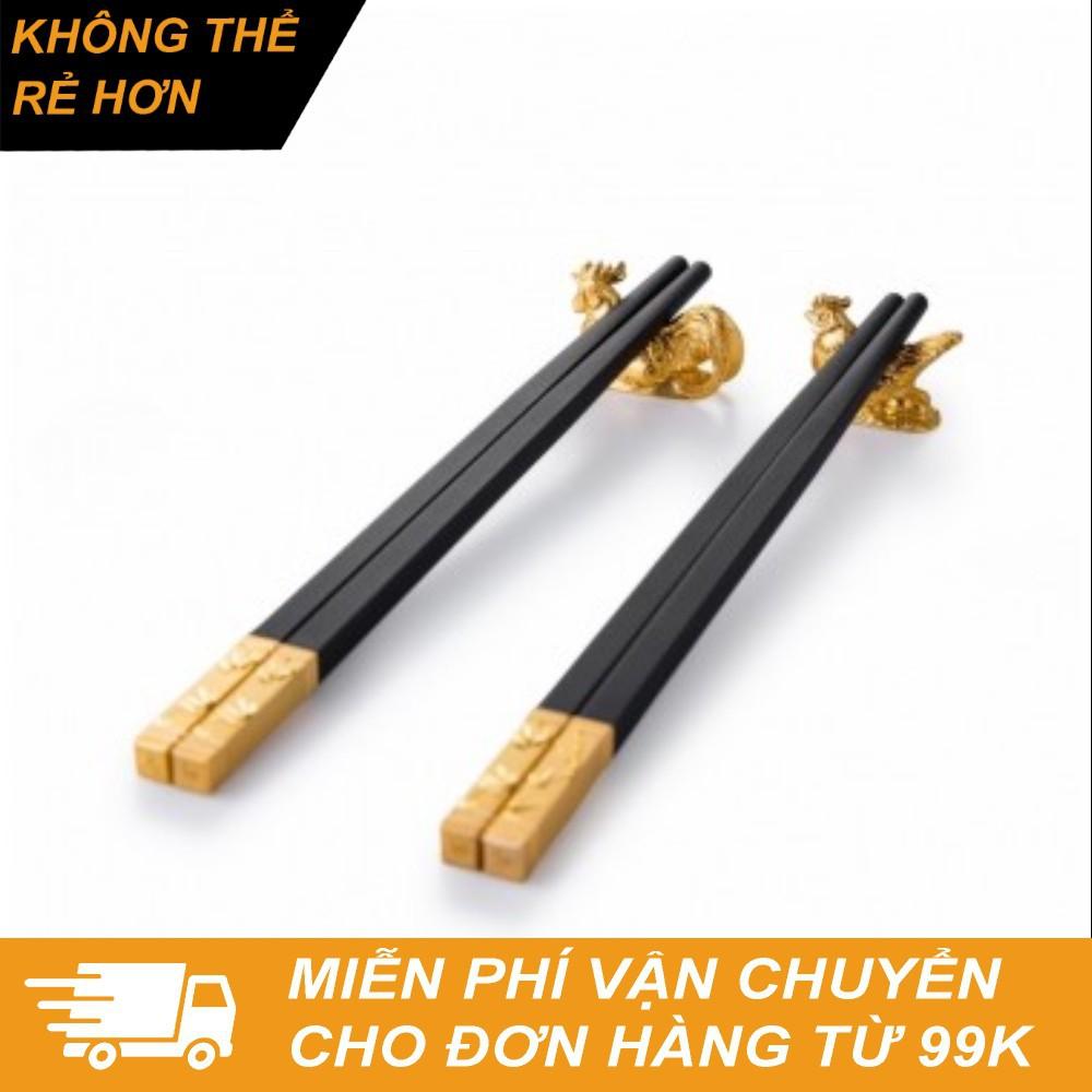 SET 10 ĐÔI ĐŨA ĐEN HỢP KIM MẠ VÀNG