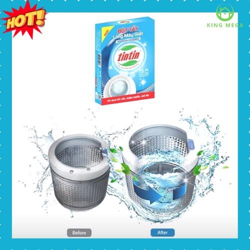 Bột tẩy lồng máy giặt TinTin - Làm Sạch Máy Giặt - Vệ Sinh Sạch Vết Bẩn, Loại Bỏ Lông, Cặn, Tóc