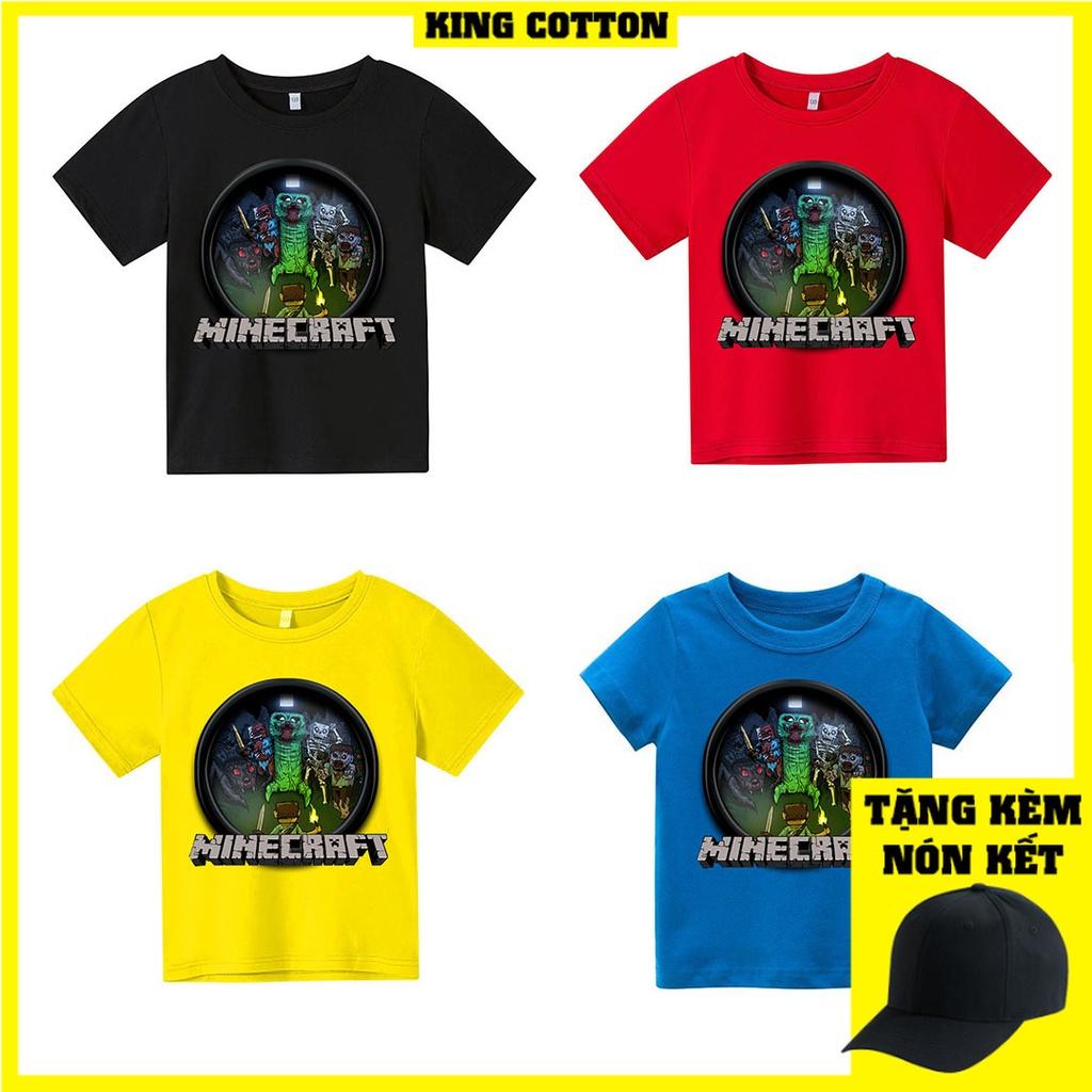 Áo thun trẻ em minecraft zombie Có size người lớn, King Cotton