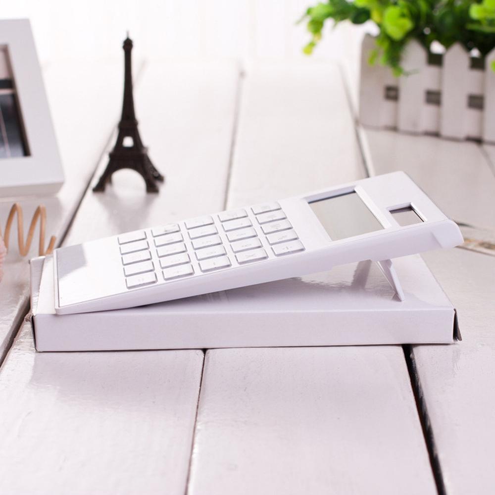 Máy tính để bàn Siêu mỏng 12 chữ số Màn hình lớn Các nút tinh thể năng lượng mặt trời và pin Bộ đếm cơ bản cho gia đình