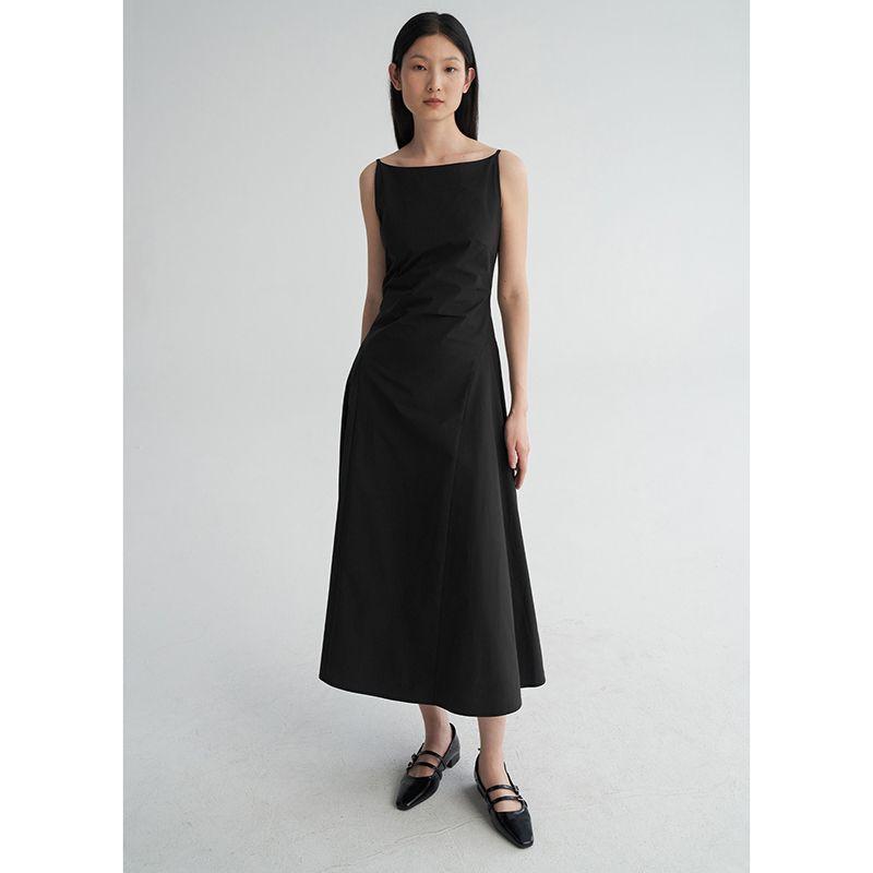 TOBE1SHOP Phong cách Pháp khí chất Vintage vai đầm phụ nữ mùa hè biển nghỉ mát gió không tay áo treo vest váy mỏng