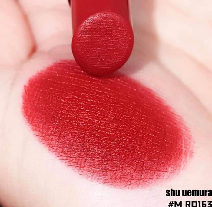 Son Shu Uemura Rouge Unlimited Matte M RD 163 Màu Đỏ Tươi Thuần (Chất Son Lì)