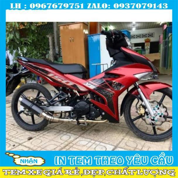 Tem rời ex 150 Yzr 15 chất liệu decal Crom cao cấp