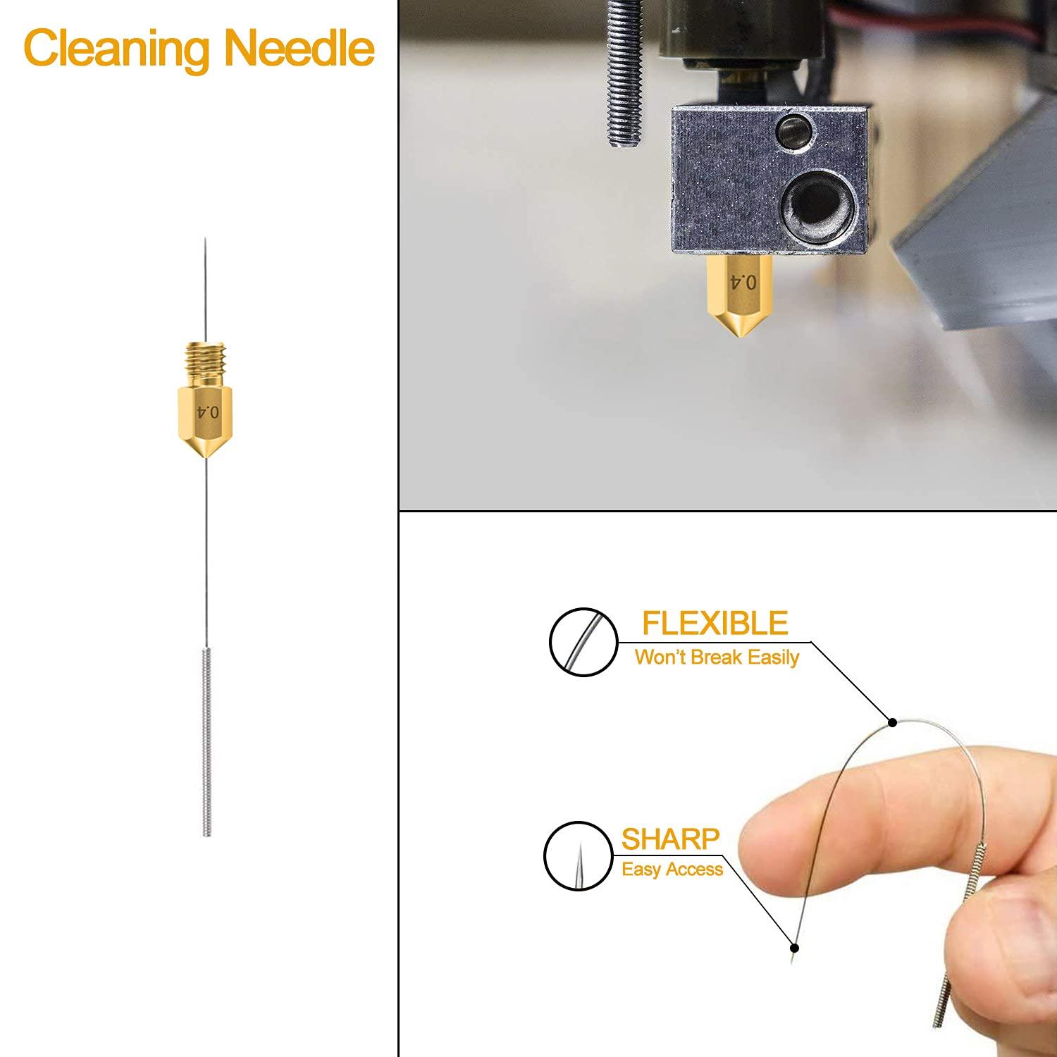 25pcs 0,2/0,3/0,4/0,5/0,6/0,8/1,0mm MK8 Ender 3 Máy in 3D Máy in đồng thau Vòi đùn cho CR-10 A8