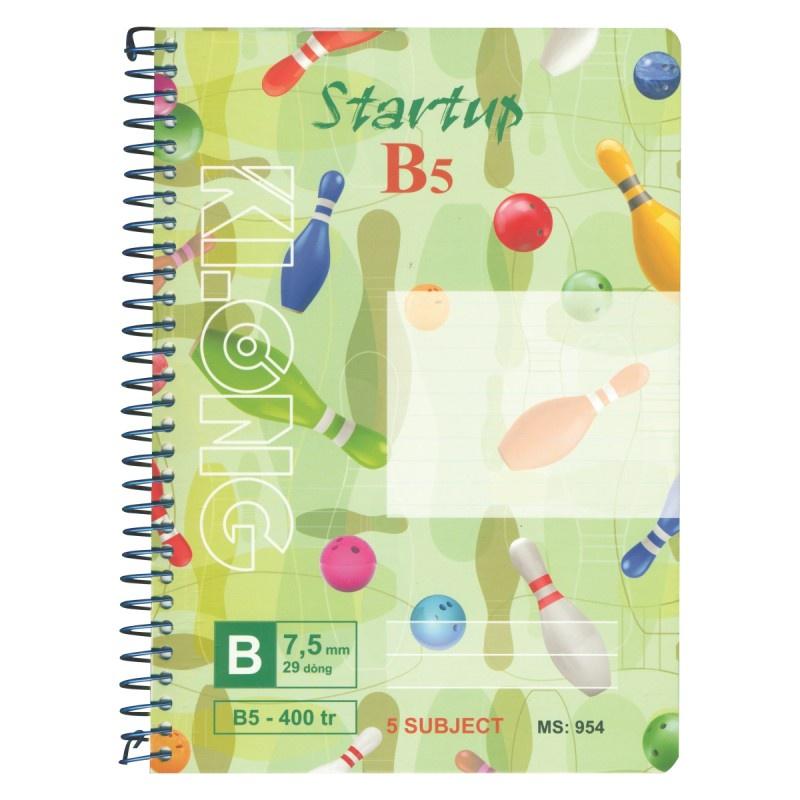 Sổ kẻ ngang lò xo đơn B5 400 trang 70/76; MS: 954