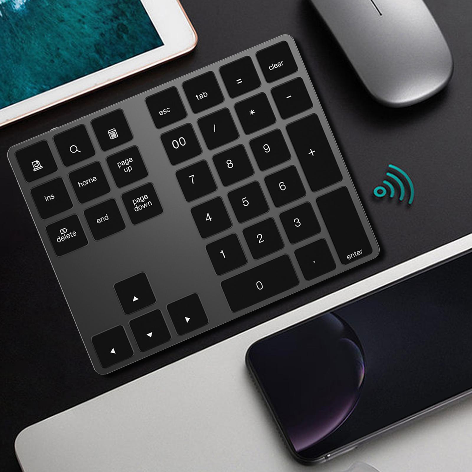 Mini Bluetooth Numeric Keypad Number Pad Accounting Wireless for PC Desktop