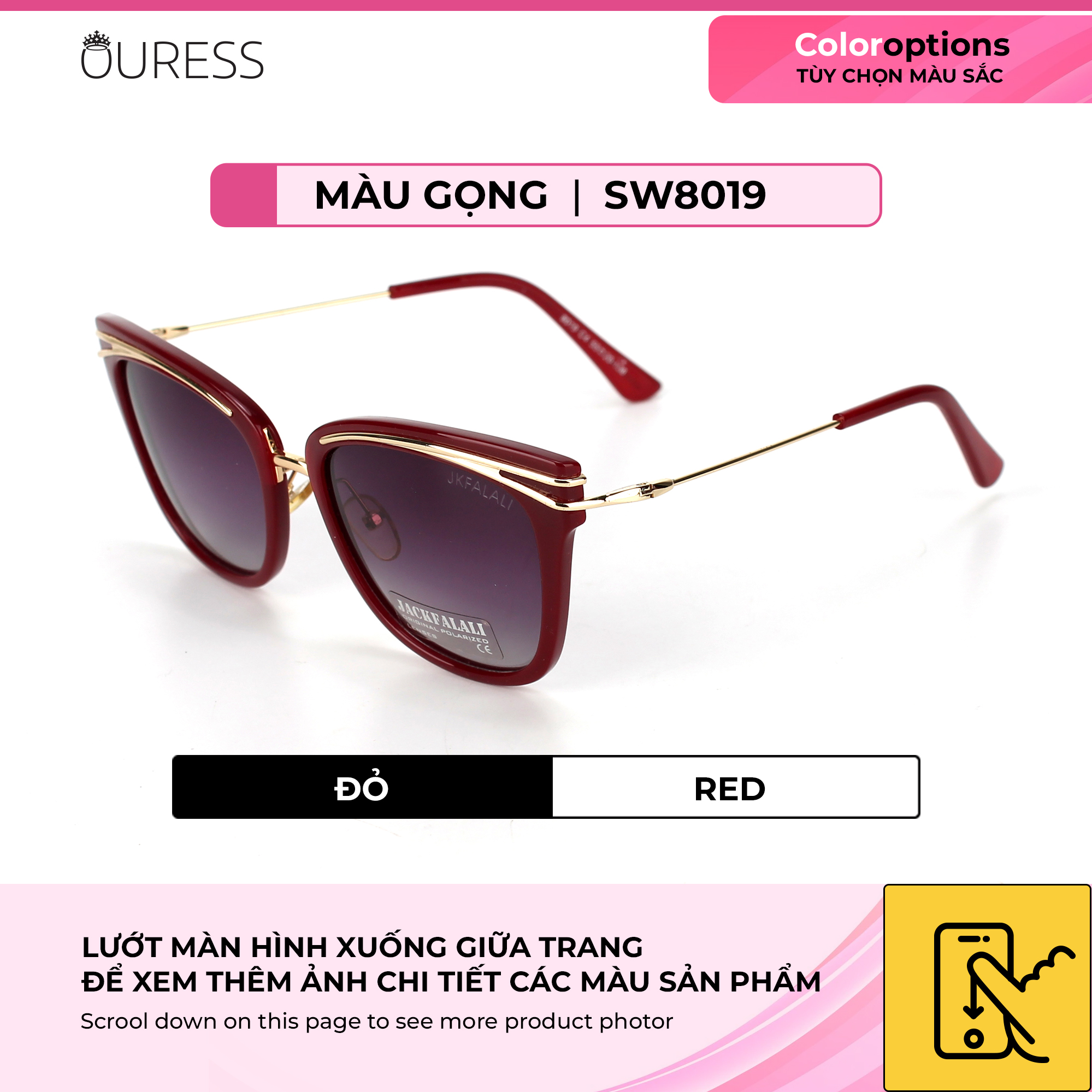 Gọng kính mát sw8019 chống uv thời trang nữ cá tính siêu bền OURESS