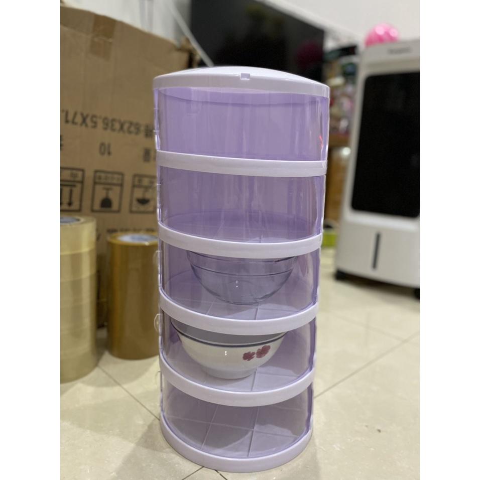 Lồng bàn 5 TẦNG, Hộp Đựng Thức Ăn Giữ Nhiệt Chống Bụi , Chống Côn Trùng Đa Năng Tiện Dụng