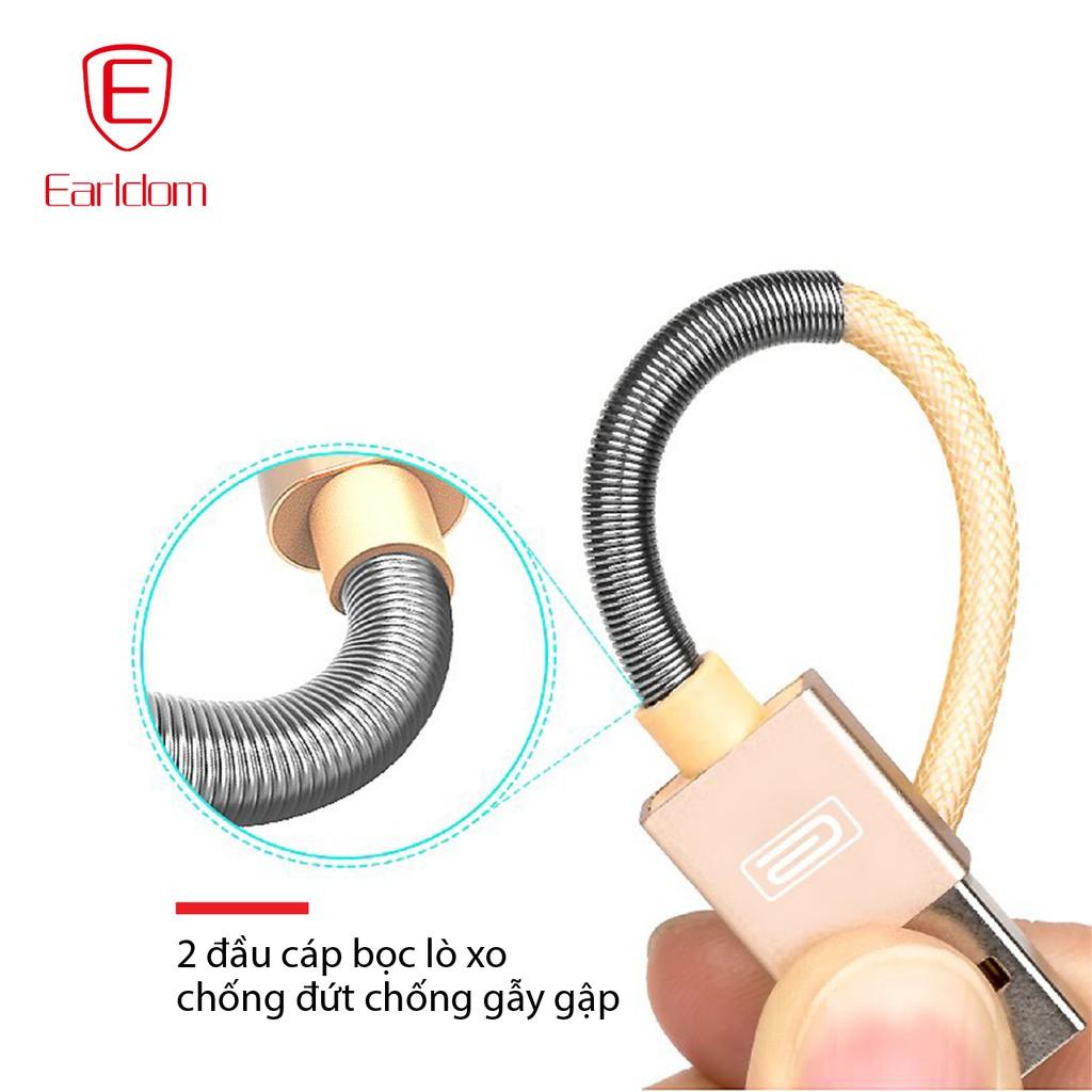 Cáp bọc sợi có 2 đầu lò xo chống đứt gãy EARLDOM EC - 046 - Hàng chính hãng