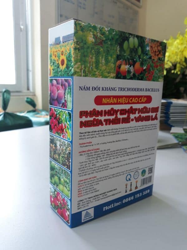 Trichoderma - Bacillus:Chế Phẩm Vi Sinh 20 tỷ bào tử, Ủ chất hữu cơ thành phân bón, cải tạo đất, Xử lý đất