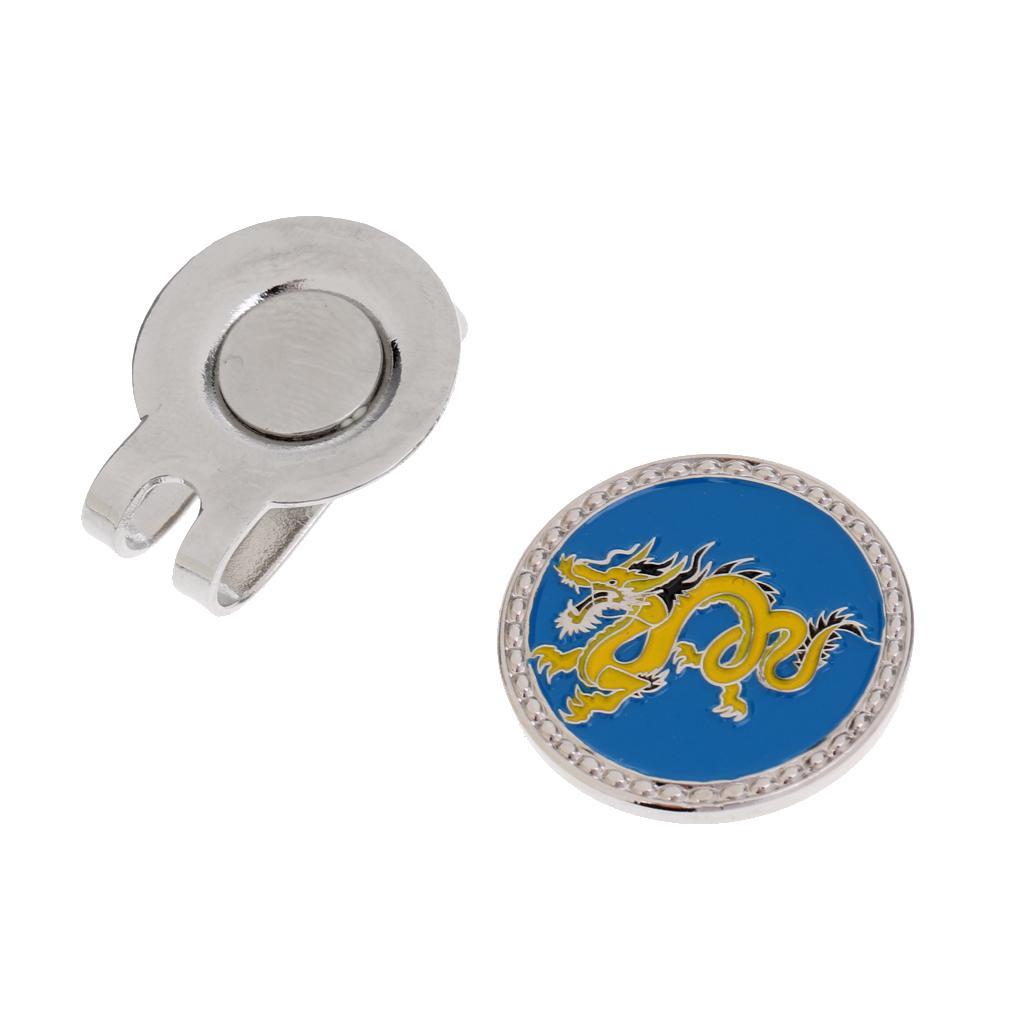 2xGolf Hat Clip with Golf Ball Marker Chinese