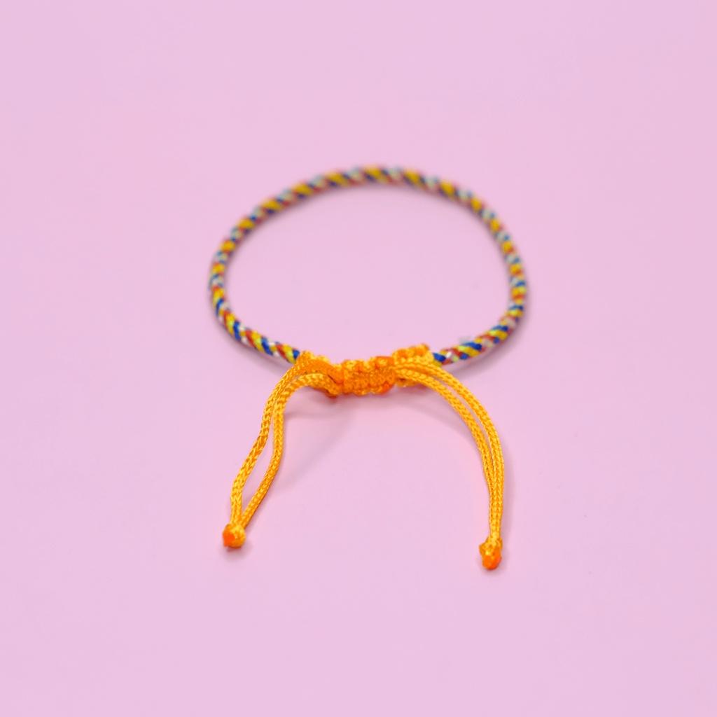 Vòng tay chỉ ngũ sắc may mắn bình an UPCARA