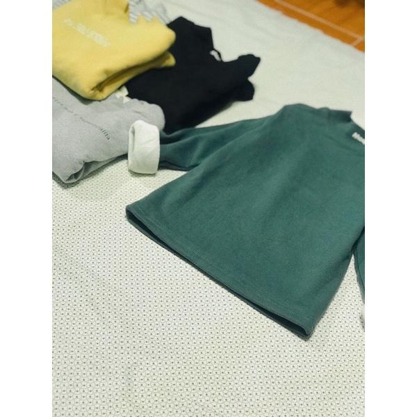 Áo nỉ bé trai bé gái cổ 3 phân, 2 lớp ấm áp, mềm mịn, vải co dẫn thoải mái
