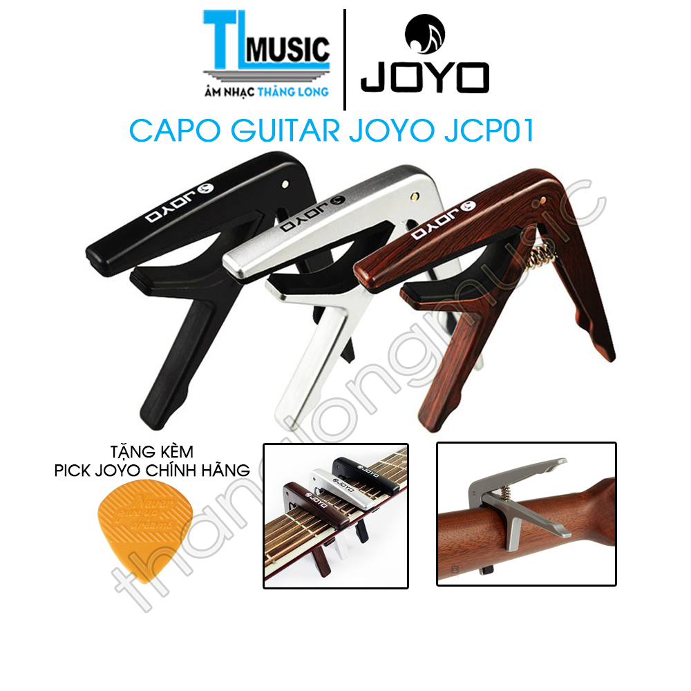 Capo guitar Joyo JCP01 (kèm móng gảy) dùng cho đàn ukulele và đàn guitar acoustic, electric