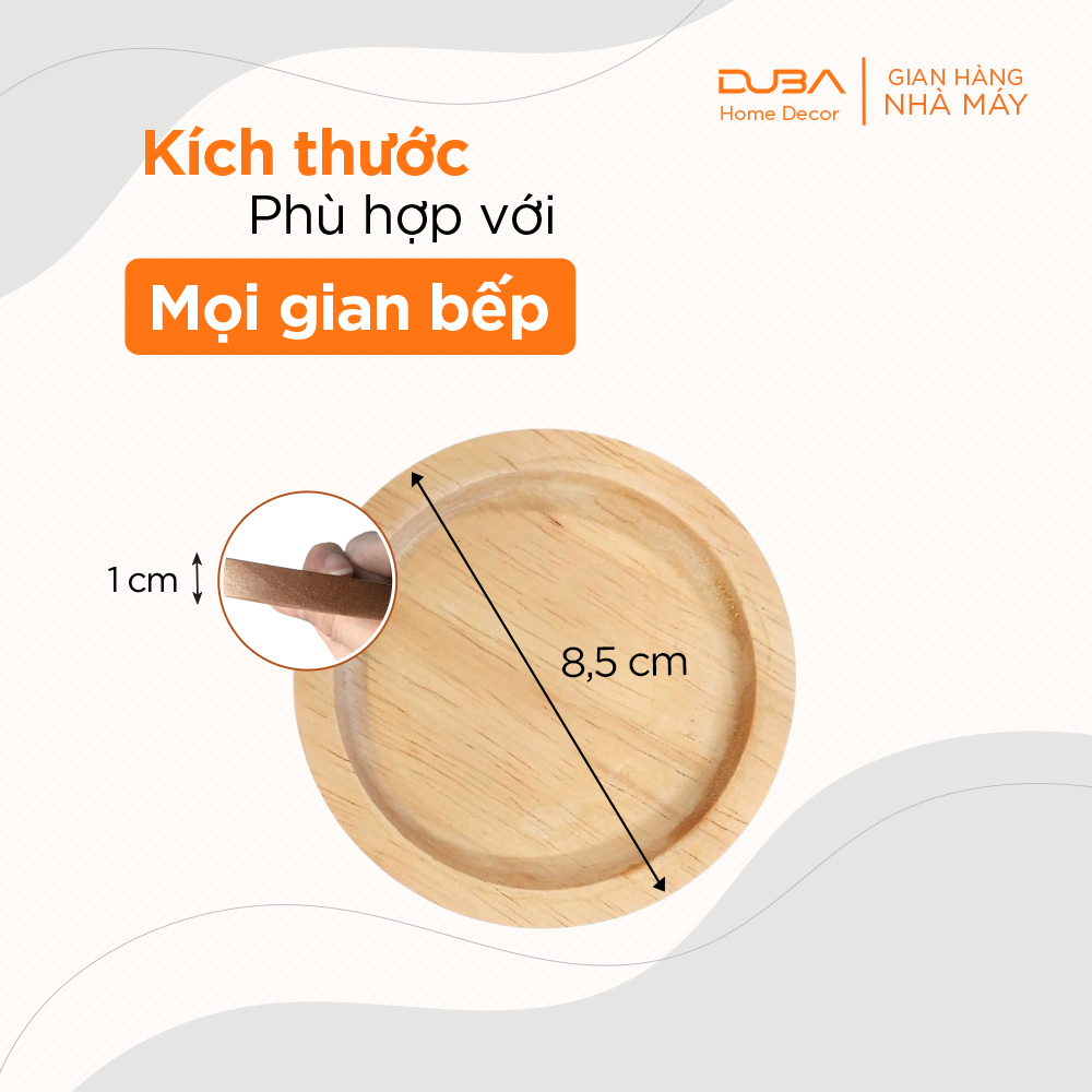Đế lót ly, lót nồi bằng gỗ màu tự nhiên chuẩn xuất khẩu Châu Âu - DUBA