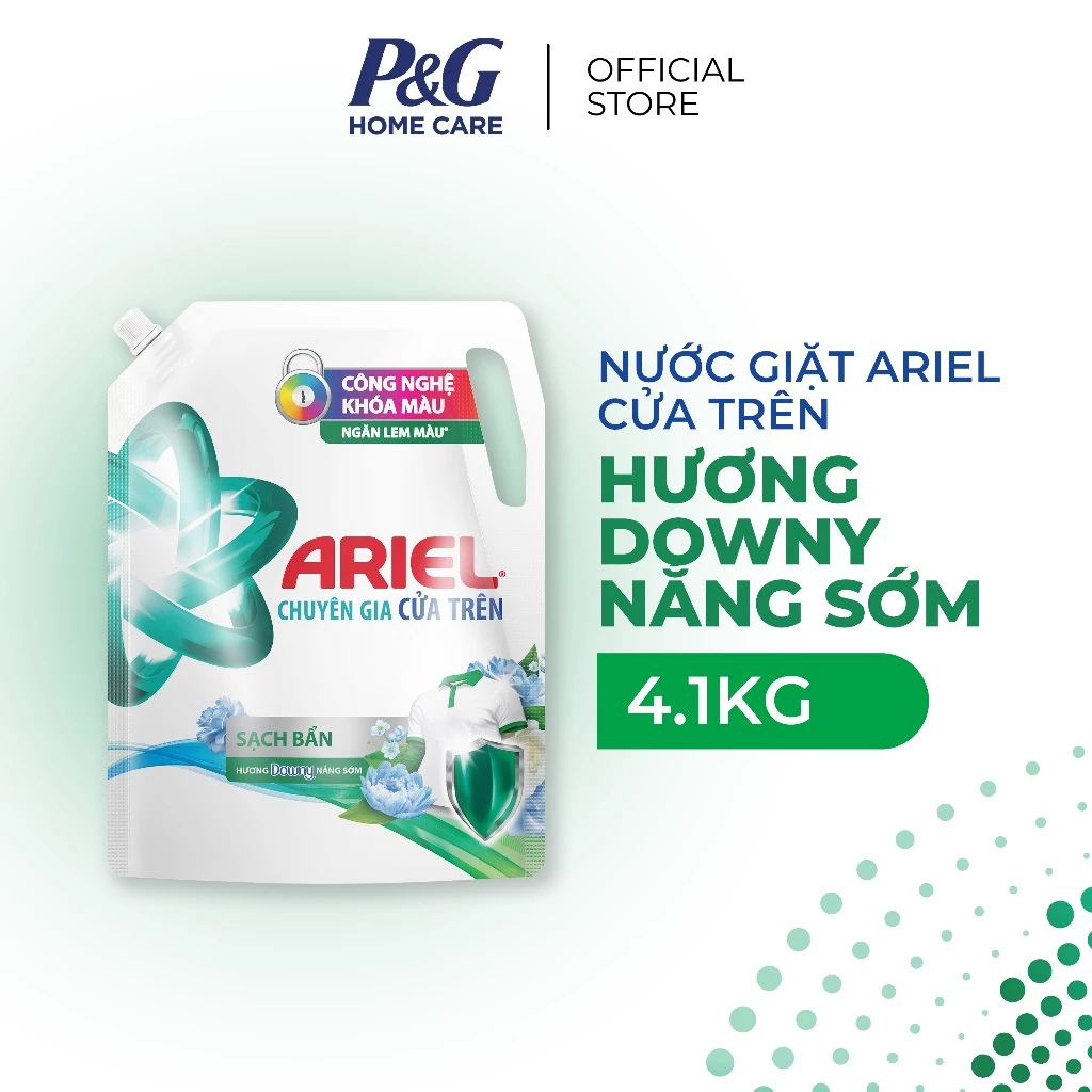 [Thùng 4 Túi] Nước Giặt ARIEL Chuyên Gia Cửa Trên Ngăn Lem Màu Túi 4.1KG