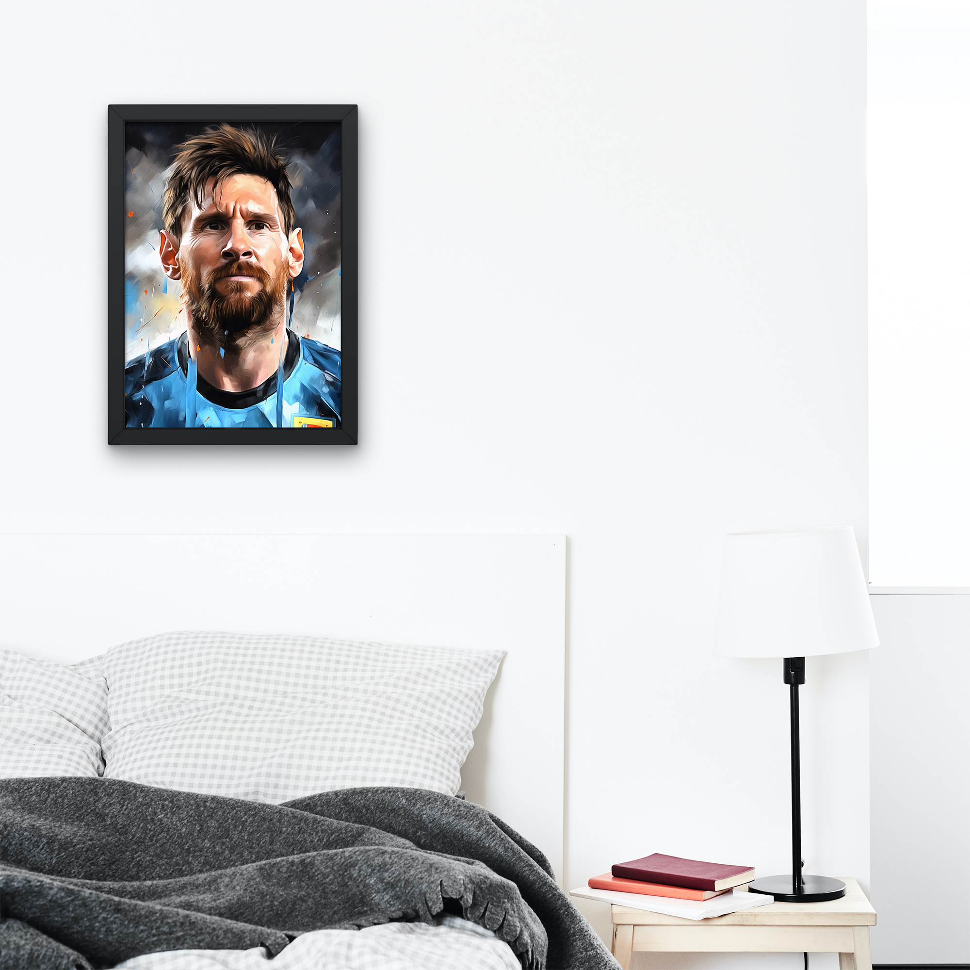 Quà tặng cho tâm | Tranh nghệ thuật chân dung cầu thủ Messi | Tranh canvas (STA_Messi_01)