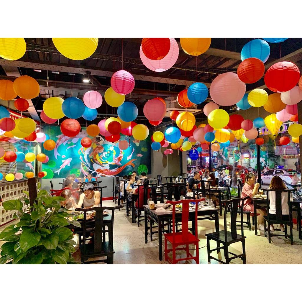 Đèn lồng VẢI LỤA 30CM XẾP GỌN CHỐNG NƯỚC-Treo trang trí ngoài trời