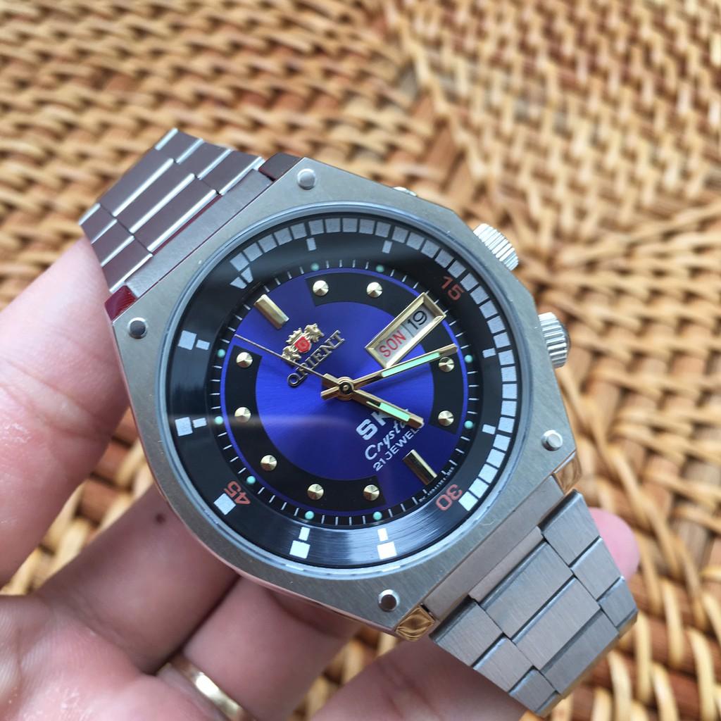 đồng hồ sk nhật máy 46941 máy nhật nguyên bản mặt xanh dương